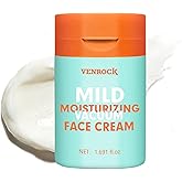 Venrock Mild Face Cream, Daily Facial Moisturizer for Sensitive Skin, Hydrating & Nourishing Skincare with Macadamia Oil+Probiotics+Hyaluronic Acid, Repair Barrier, 24 H Moisture Lock, 1.691 fl oz