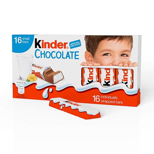 Kinder Chocolate Bars, 16 x 12.5 g Amazon.co.uk Prime Pantry