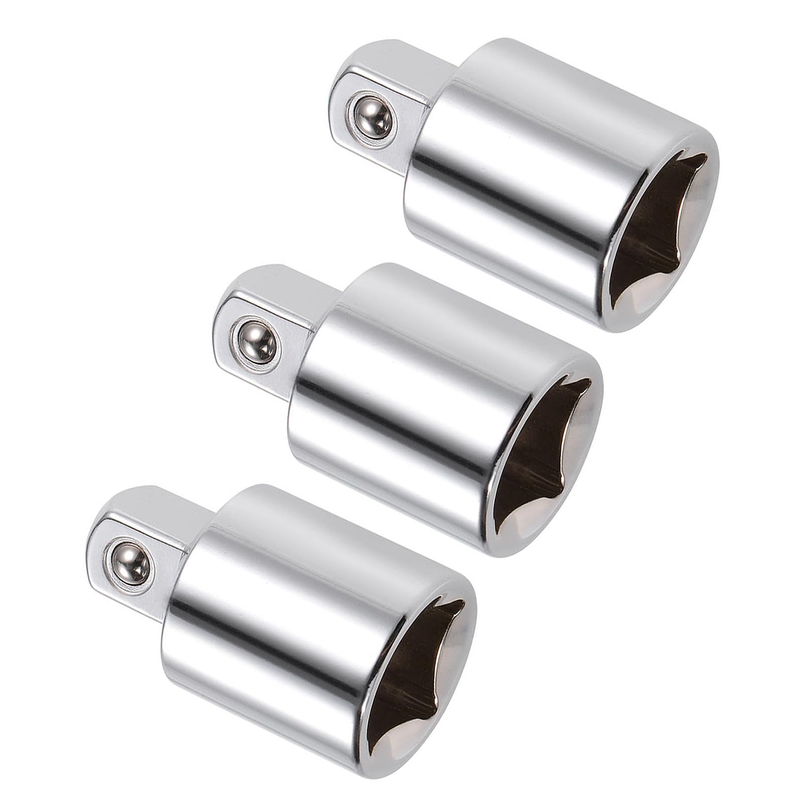 Kozelo 3pcs Socket Reducer - [1/2 Inch Drive (F) x 3/8 Inch (M)] Female to Male Conversion Tool Kit for Driver/Ratchet Wrench Use