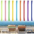 10Pcs Beach Towel Bands Clips Multifunctional Silicone Stretchable Colorful Windproof Clip for Towels Beach Chair Lounger Poo