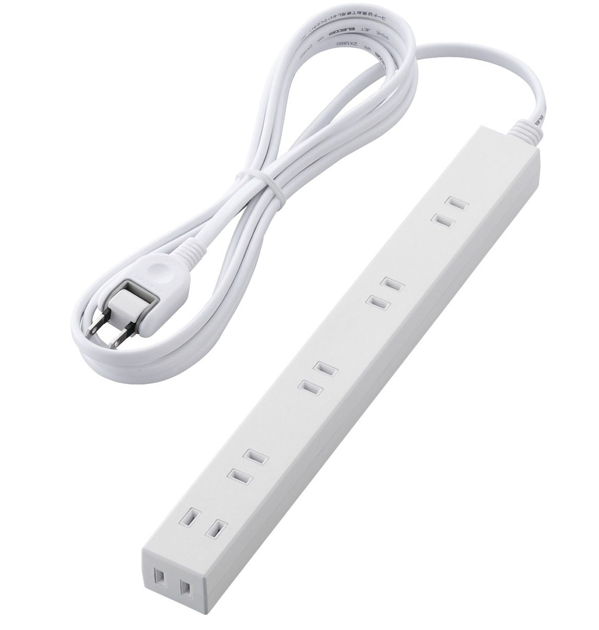 ELECOM T-NSLK-2630WH ほこり防止シャッター付きスリムタップ 雷ガード内蔵 3m エレコムの商品画像