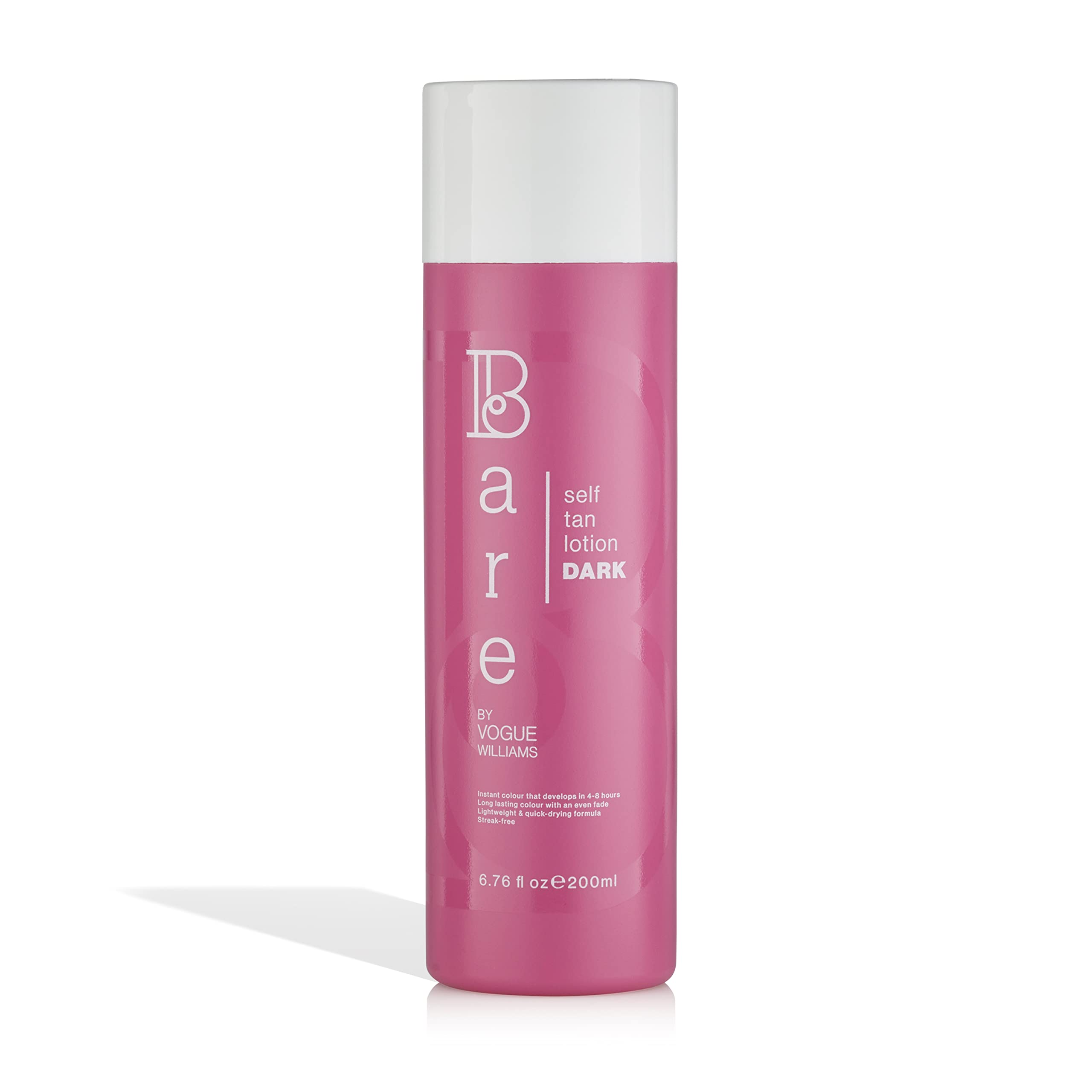 Bare by Vogue Self Tanning Lotion Dark-200 ml- Natural tanning, Glow Moisturising, Suitable for All Skin Types - Self Tanner for Face & Body.