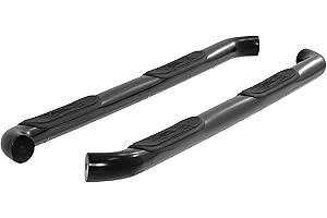 ARIES 204046 3-Inch Round Black Steel Nerf Bars, No-Drill, Fits Select Chevrolet Silverado, GMC Sierra 1500, 2500, 3500 HD