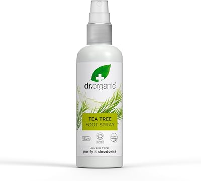 Dr Organic Tea Tree Foot + Shoe Spray 100ml - Vegan, Organic, Quick Drying