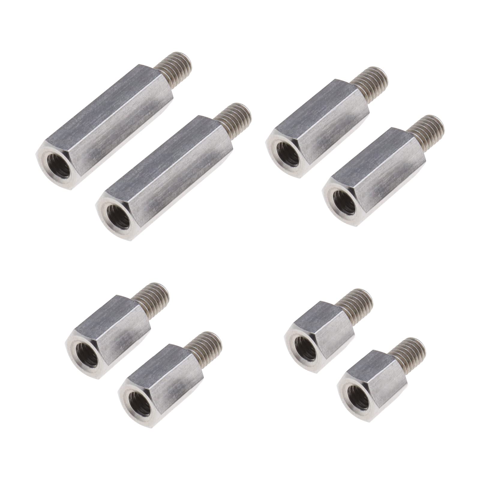 ECSiNG 8PCS Single Head Stud Hex Standoff Spacers Male to Female Thread 10mm 15mm 20mm 30mm M6 x M6 for PCB Hexagonal Fasteners Hardware Accessories Stainless Steel