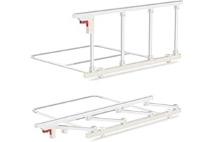 WAYES Foldable Bed Rail for Elderly Adults (34" x 16") 1 pc- College Dorm Bed Rail for Full, Queen, King Size Bed, Safety Guard Rail, Fall Prevent