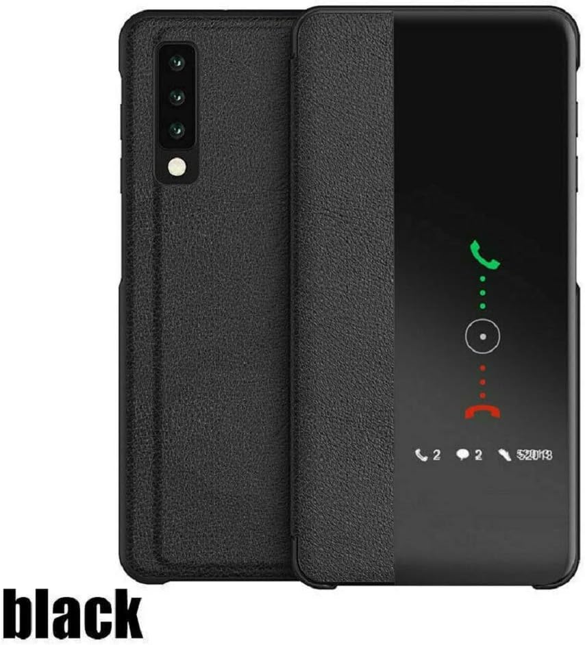 Window View Mobile Phone Case,Window View PU Leather Flip Hybrid Case Cover Compatible with Samsung Note 10 S10 S9 S8 A50 A70