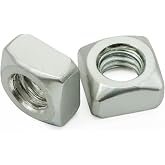 24 Pieces 3/8"-16 Square Nuts, Zinc Plated Machine Screw Nuts | Driver type 5/8" coarse silver square nuts fasteners for mechanical equipment electronic equipment home repair 3D printer