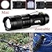 Fashion Outlet Black Mini 400-lumen Bright CREE Q5 LED Adjustable Zoom Focus Flashlight Torch