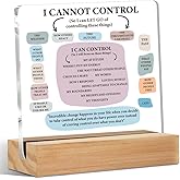 Mental Health Things Acrylic Sign - i can control, Mental Health Gifts for Women Men Psychologist Counselor, Acrylic Plaque Desk Decor, Shelf Cubicle Decor for Counseling Office Therapy Desktop Art Decoration