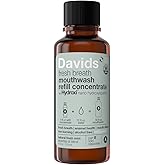 Davids Hydroxi™ Fresh Breath Mouthwash Refill Concentrate, Alcohol-Free, Fluoride-Free, Remineralizing Nano-Hydroxyapatite for Sensitive Teeth & Enamel Health, Gum Detox