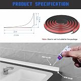 Zayejod 3m Black Silicone Shower Threshold Water Barrier Seal Strip 2.5cm view 2