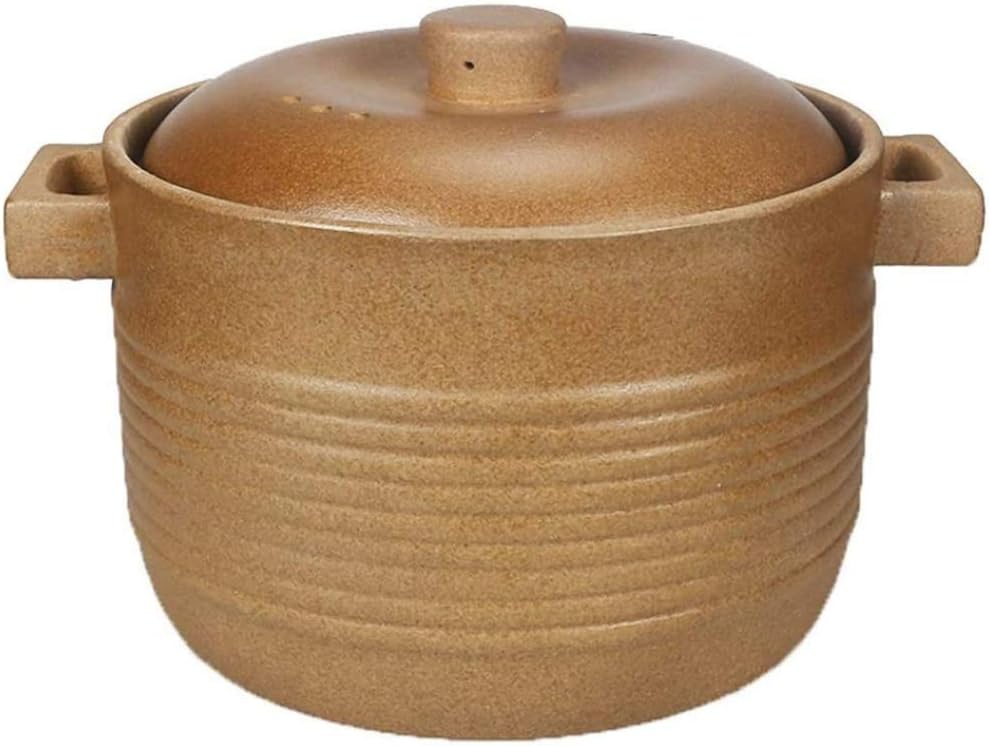 Terracotta pot with Lid Large Capacity, High Temperature Resistance