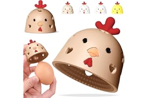 BLAAROOM Egg Brush for Cleaning Fresh Eggs, Silicone Egg Scrubber & Washer for Farm Fresh Eggs, Egg Cleaner Brush Tool for Removing Residues from Chicken Coop, Egg Wash Brush for Backyard Chickens Brown