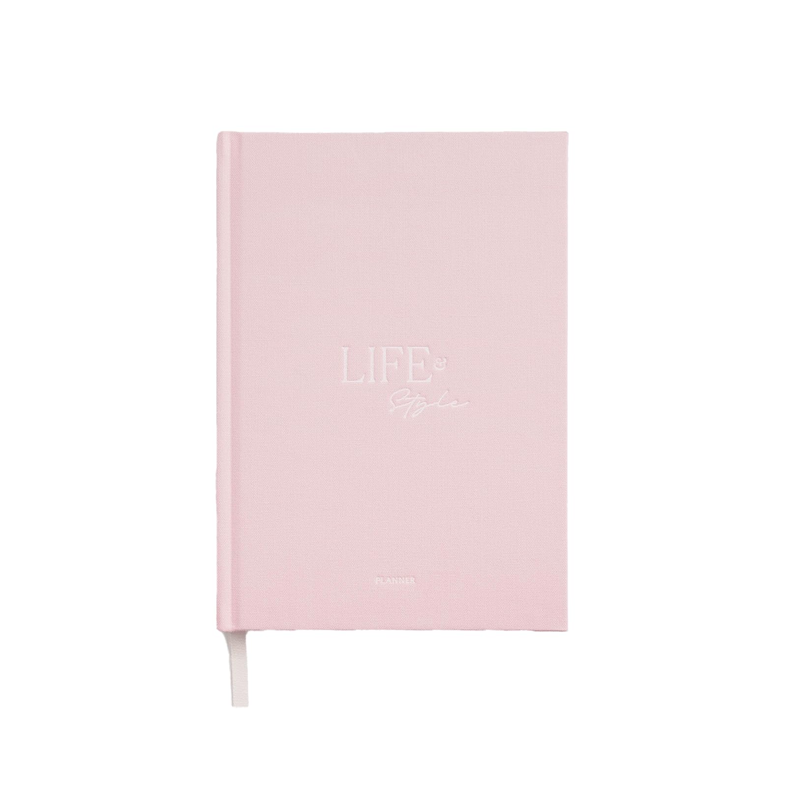 LIFE&Style Planner by Leonie Hanne, Daily Lifestyle Journal for Gratitude, Work, and Wellness with Reflective Prompts, Weekly Goal Planning, Style Insights, 90-Day Planner, Undated (Light Pink)