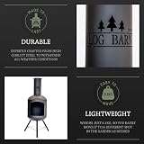 Log Barn Black Steel Chiminea 43x43x118cm Outdoor Log Burner with Poker view 4