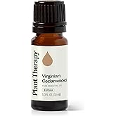 Plant Therapy Cedarwood Virginian Essential Oil 10 mL (1/3 Oz) 100% Pure, Undiluted, for Aromatherapy, Clear Skin and Respiratory Support