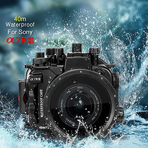 Seafrogs Underwater Camera Housing Case w/ 8" Dome Port Kit, 40M/130FT Waterproof Housing for Sony A7 III A7R III with 16-35mm F2.8 GM / 24-70mm f/4 OSS Lens