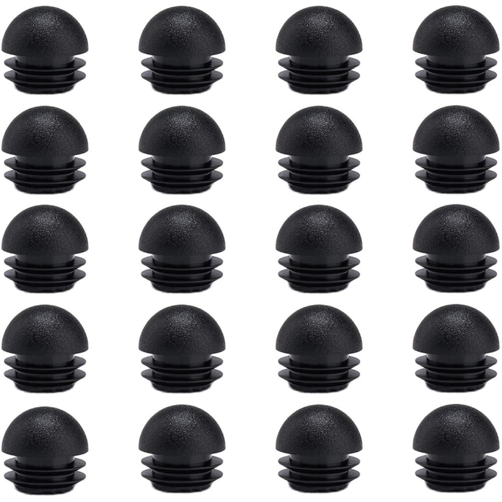 Photo 1 of (1-1/4 inch (32mm) Plastic End Caps Plugs, 20Pcs Chair Leg Inserts for Metal Legs Round Tube Inserts Chair Leg Glide Furniture Protectors, Black