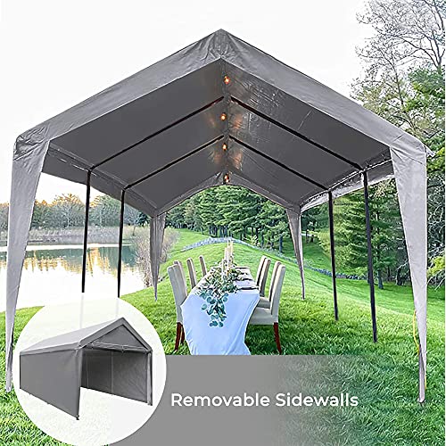 Abba Patio 10 X 20 Ft Carport Heavy Duty Carport With Removable