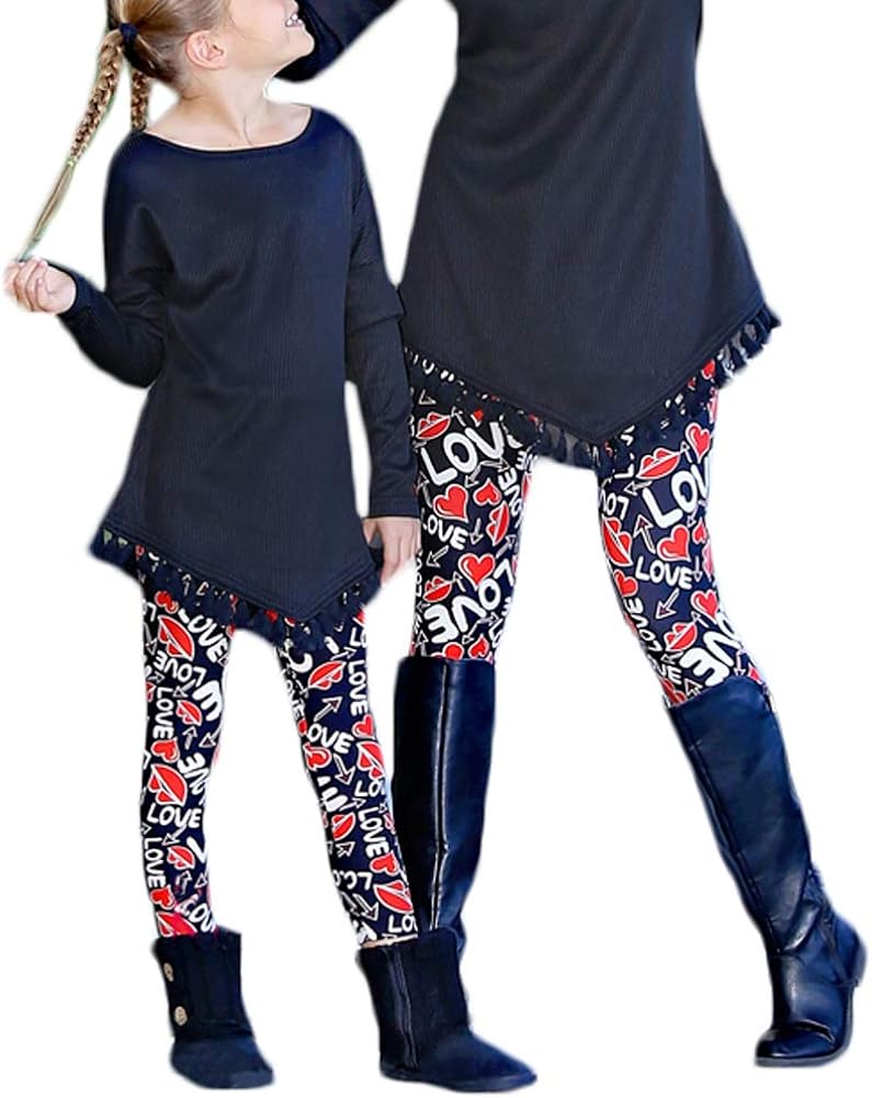 matching christmas leggings for mom and daughter