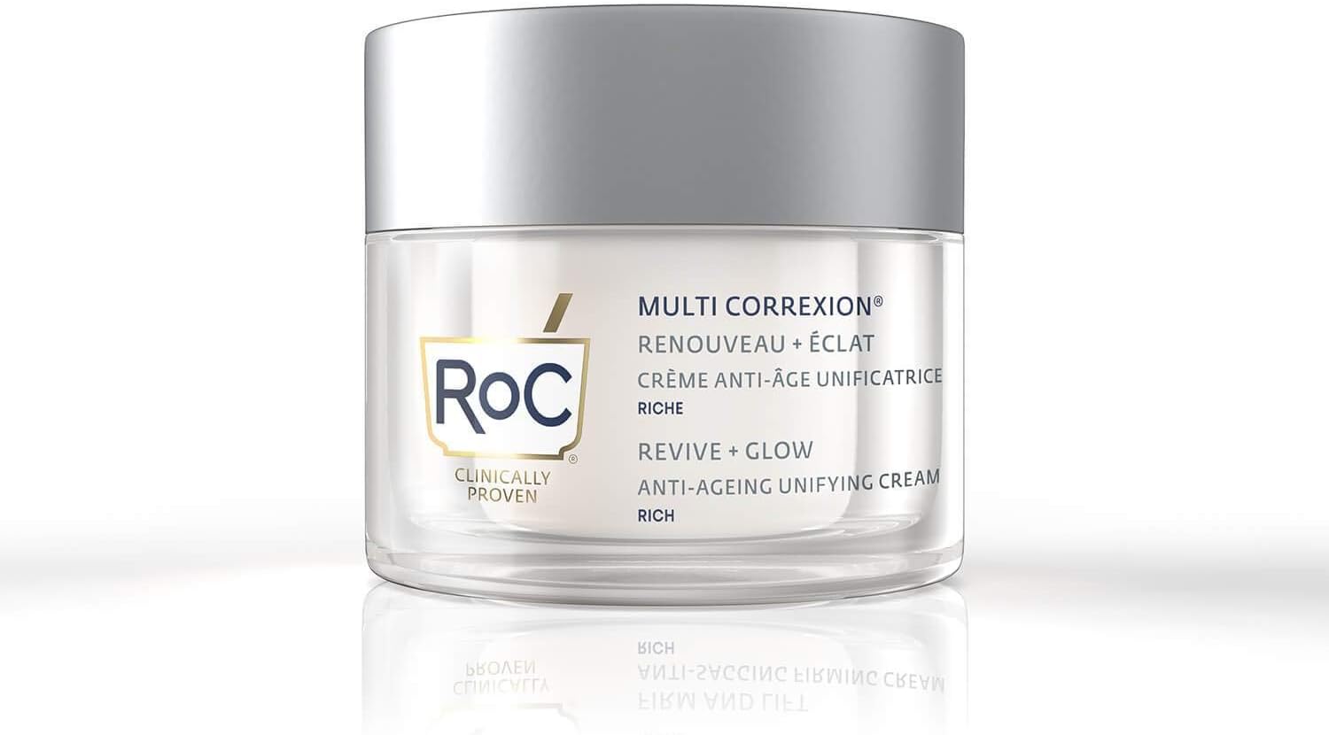 RoC Multi Correxion Revive + Glow - Anti-Ageing Unifying Cream Rich, Bianco, 50 ml (Pack of 1)