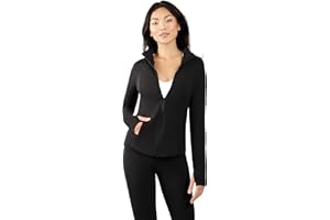Yogalicious Womens Ultra Soft Lightweight Full Zip Yoga Jacket with Pockets