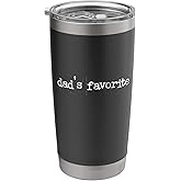 Dad's Favorite Child Funny Dad and Son Daughter Matching Stainless Steel Insulated Tumbler