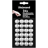24 Dots White Taper Candle Holders Adhesive candl Grips Small Candle Accessories Inserts-Adhesive, Accessori Candles Wax Sticky Dots(24)