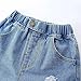 Little Boys Baby Denim Jeans Elastic Waist Ripped Denim Pants Jeans for Baby Girls 12-24 Months - Light Blue