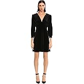 Donna Morgan Womens Long Sleeve Empire Waist Velvet Dress Party Event Occasion Date Night Out Guest ofCocktail Dress