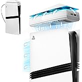 Raryars Console Cooling Fan with Dust Cover Colorful LED Light for PS5 Pro Console Disc Edition & Digital Edition Silent Absorb Fan Cooler with 2 USB Port PlayStation 5 Pro Cooling System