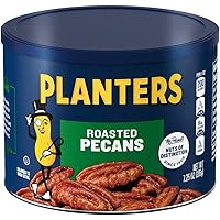 PLANTERS Roasted Pecans, 7.25 oz. Resealable Canister - Salted Pecans - Snacks for Adults - Kids Snacks - Vegan Snacks, Koshe