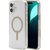 ZAGG Milan Snap Case for iPhone 16 Plus – Gold Glitter, MagSafe and Wireless Charging Compatible, 13ft Drop Protection, Recycled Materials, Slim & Stylish Design