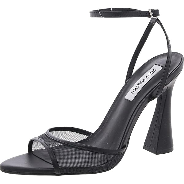 Amazon.com | Steve Madden Women's Annie Heeled Sandal, Black, 5.5