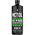 Sports Research Keto MCT Oil from Organic Coconuts - Fatty Acid Fuel for Body + Brain - Triple Ingredient C8, C10, C12 MCTs -