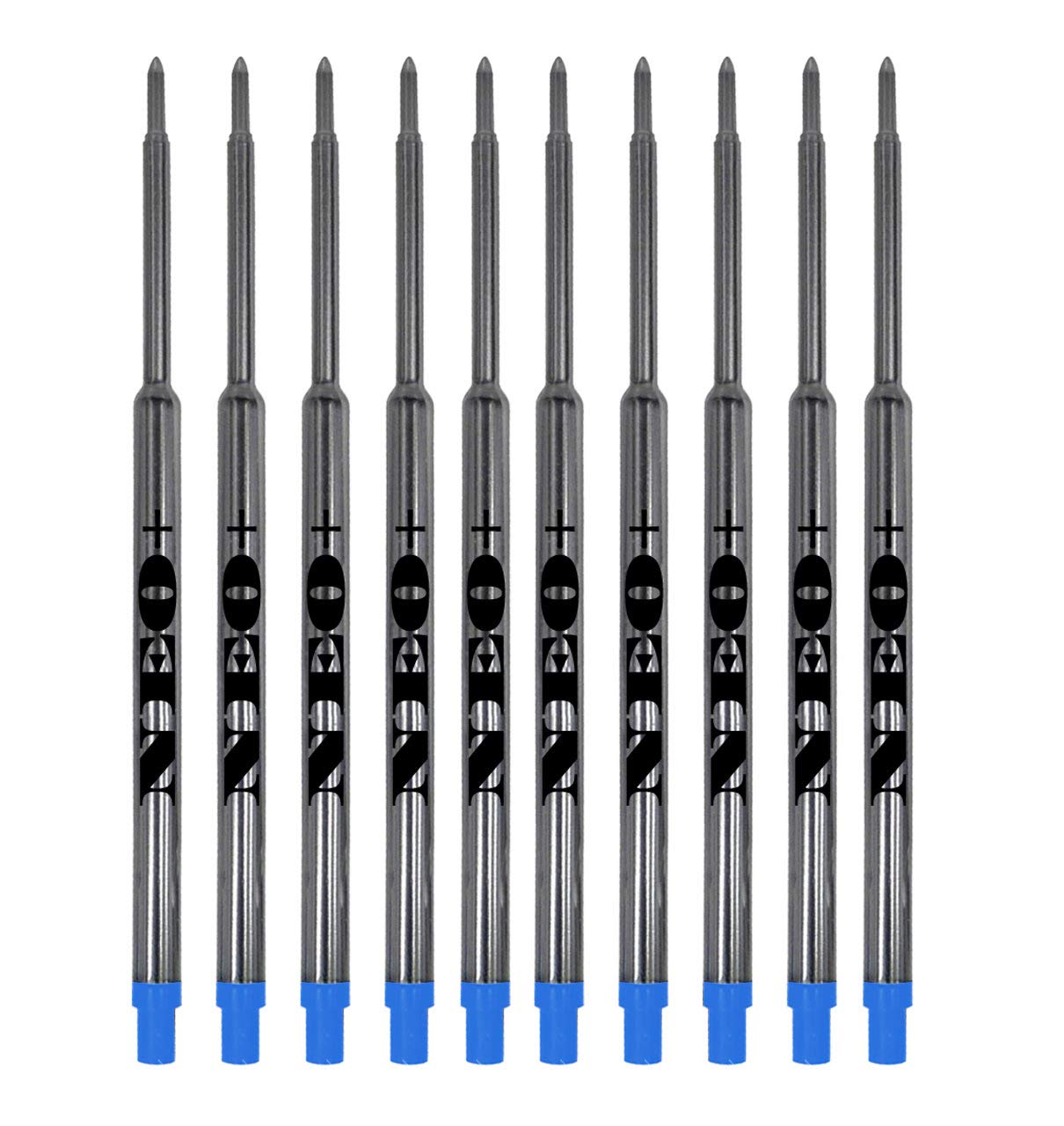 UK Seller! Sets of Pen Refills Compatible with Waterman Ballpoint Pens. Medium Point Ballpoint Soft Roll Refills (Set of 10 Blue Ink)