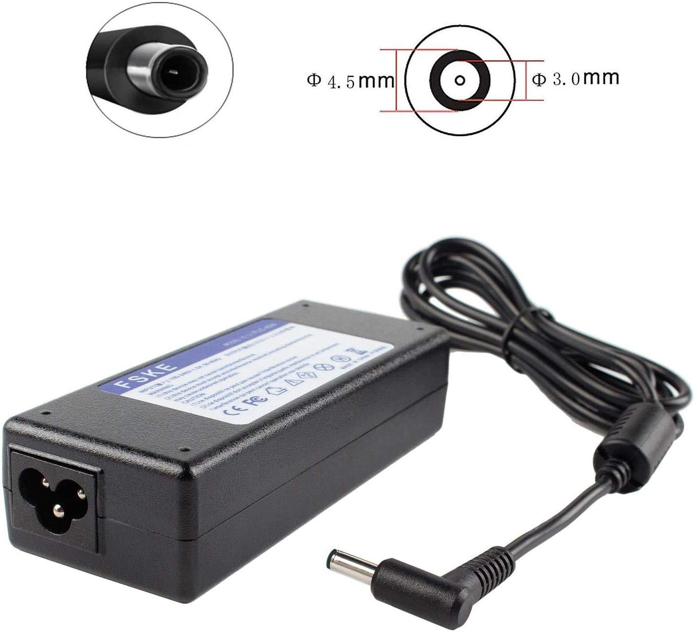 FSKE 45W 19.5V 2.31A Laptop Charger for Dell Inspiron 11 13 14 15 Series Dell Latitude 12 13 Dell Vostro XPS Series AC Adapter 19.5V 2.31A Power Supply Connector:4.5 * 3.0mm(not fit for 4.0 * 1.35mm) - Image 3