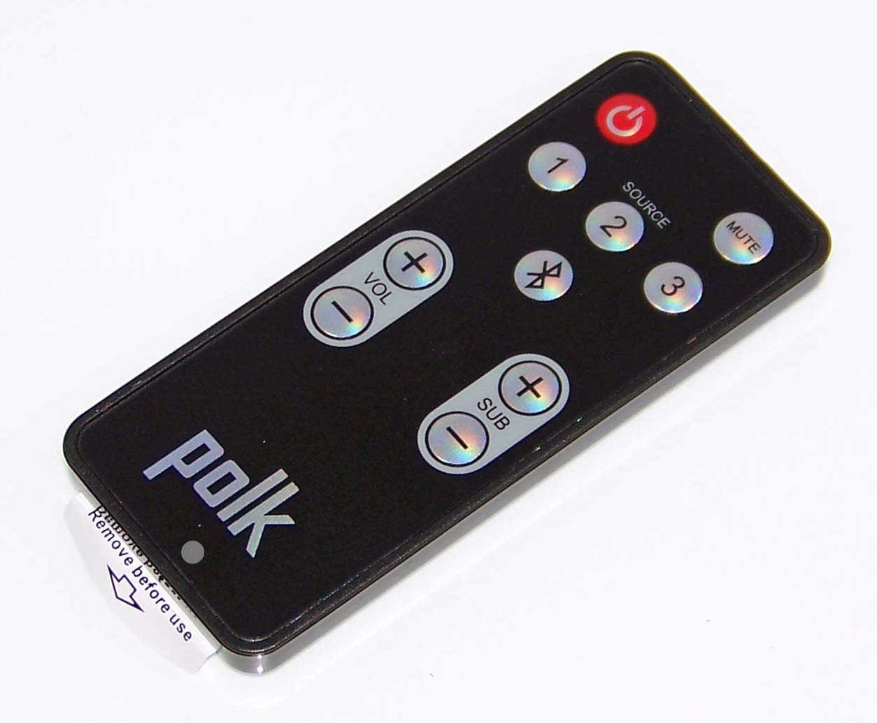 OEM Polk Remote Control Shipped with SURROUNDBAR 6000IHT, SURROUNDBAR 6000,  SURROUNDBAR ONE Step, ONESTEP, ONE Step, SURROUNDBAR 5000IHT,  SURROUNDBAR5000IHT