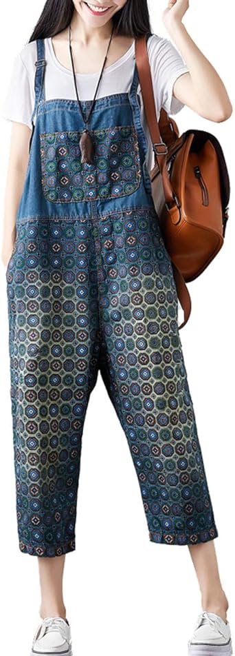 women's denim capri overalls