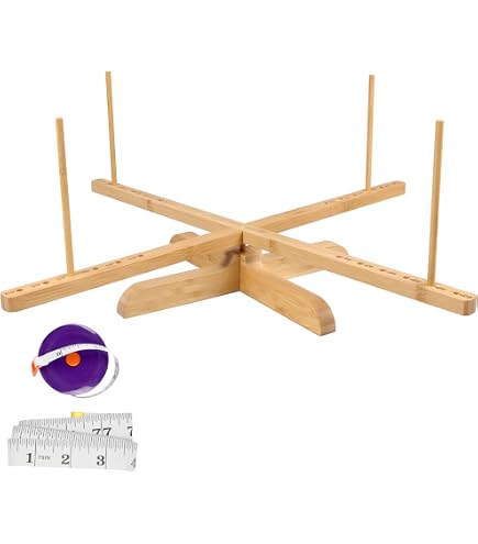 Lumberkart Amish Style Wooden Yarn Swift | Adjustable Tabletop Swift (2.5 To 6 Ft)