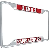 Desert Cactus Kappa Alpha Psi Car Accessories Kappas Nupes Metal License Plate Frame and Tag Holder for Front or Rear of Vehicle (Metal Car Mount Placa - Year/Name)