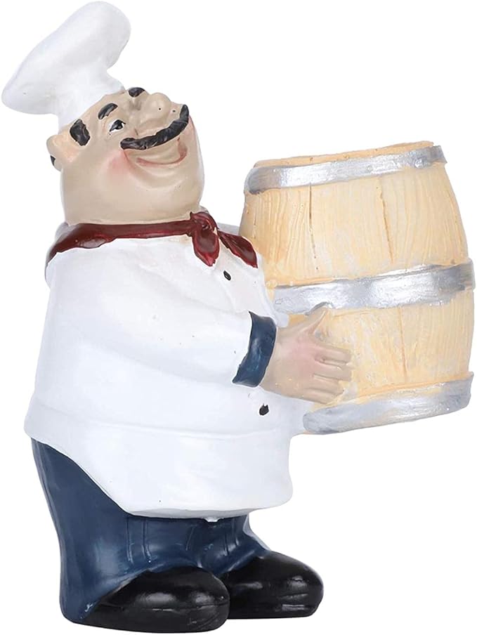 Diydeg Resin Chef Statue, Lifelike Tabletop Decoration Chef Statue