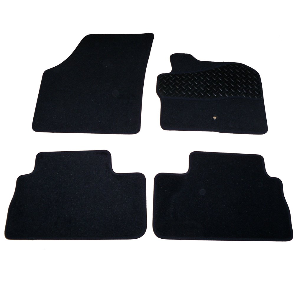Sakura Carpet with Rubber Heelpad Mat Set for Landrover Freelander 06 Mk 2 - Black