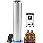 JEKAL Waterless Essential Oil Diffuser, Smart Cordless Scent Machine | 2000 sq.ft coverage, 120ml oil bottle, 8H cordless operation, App &amp; remote control, includes 5 hotel-inspired oils, Silver