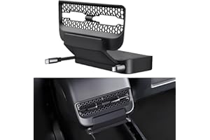 Retractable Cord Car Phone Charger for Tesla Model 3 Model Y 2021 2022 2023 2024, THELIFELICIOUS Interior Accessories Rear Air Outlet Expansion Dock with Fast Charging Cables