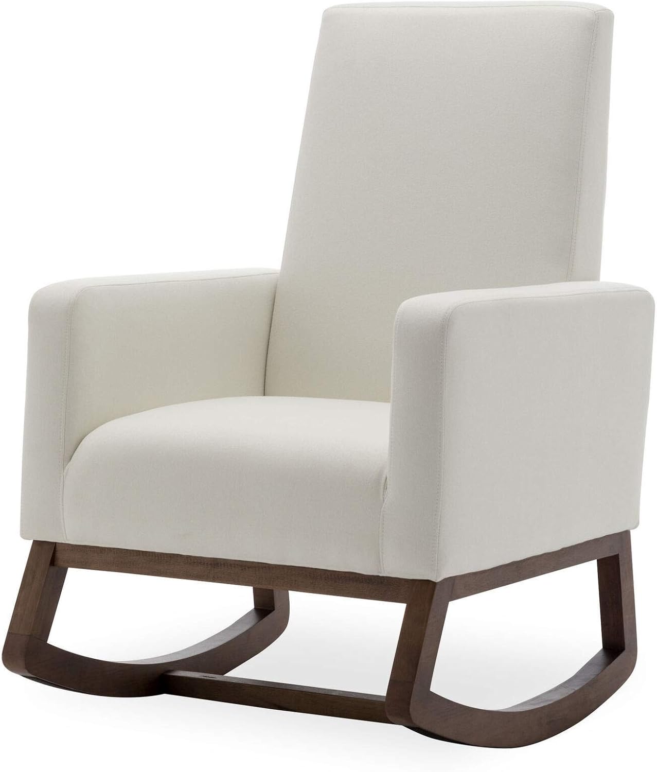Amazon.com : White Modern Rocking Chair Upholstered Fabric High Back