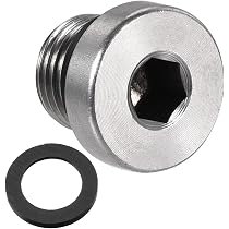 2 Bouchons De Tuyau M10x1.25 - Filetage Mâle Hexagonal Interne 5mm - Acier 45# - Argent - 4