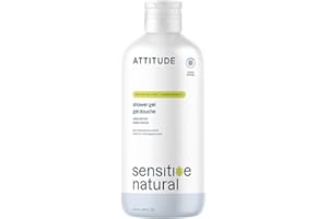 ATTITUDE Body Wash for Sensitive Skin, Made in Canada, EWG Verified Shower Gel, Soothing Oat, Dermatologically Tested, Plant 