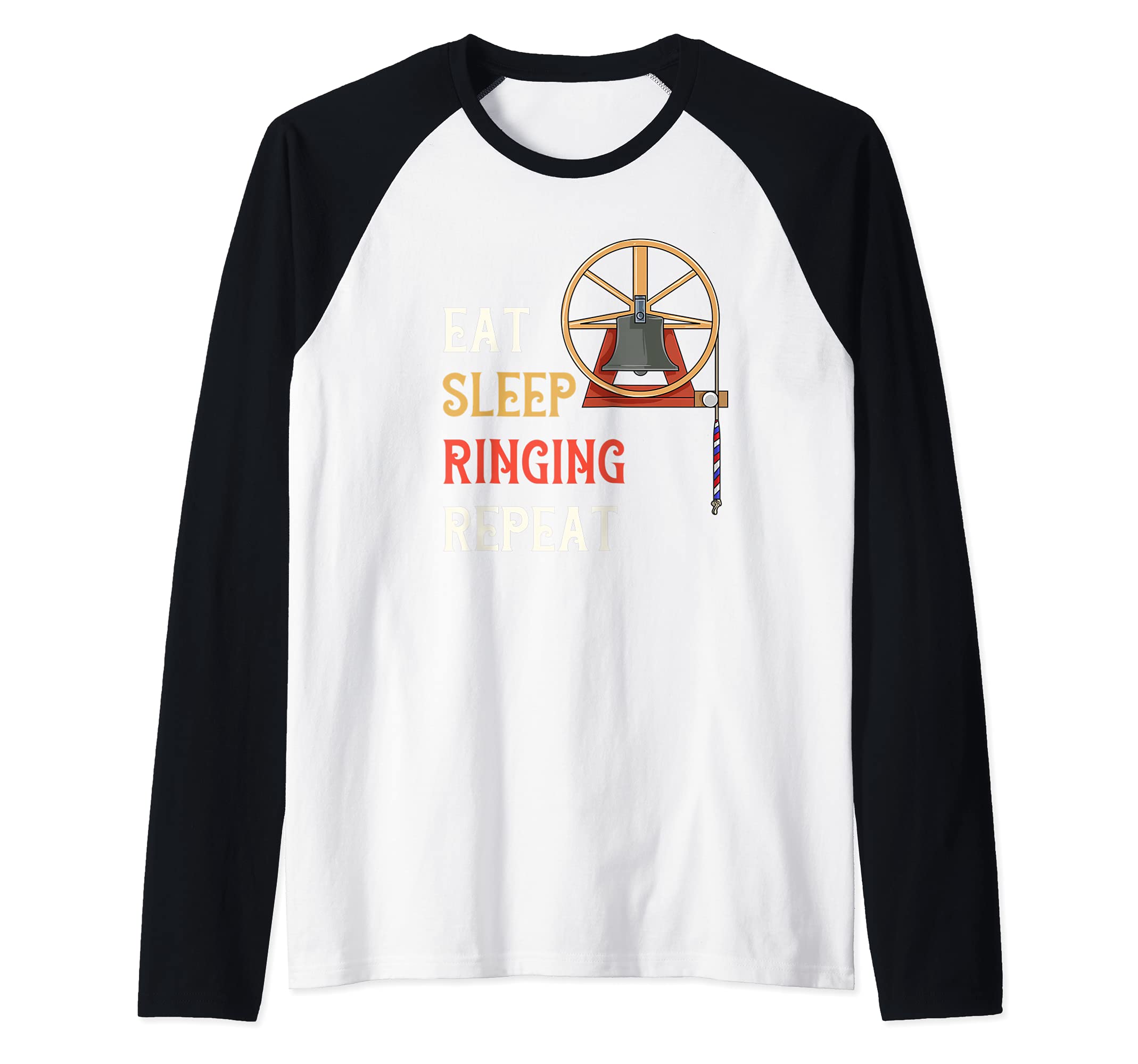 Bell Ringing Ringer Funny Church Bells Campanology Dad Raglan Baseball Tee